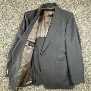 VTG Warren Sewell Western Blazer Mens 44L Grey Yoke Sport Coat USA Made